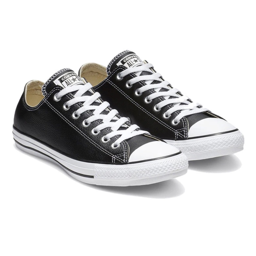 Leather Converse Chuck Taylor All Star Ox Black Men’s 5 Women’s 7